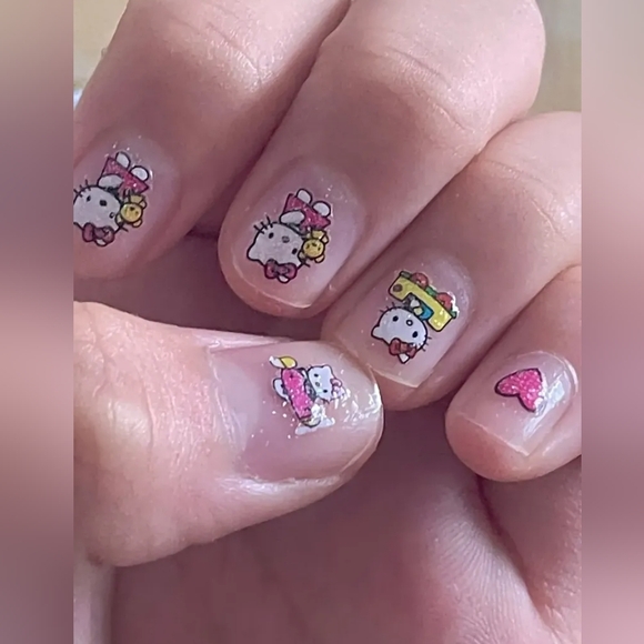 NWT THE CRÈME SHOP × HELLO KITTY 50 NAIL ART DECAL STICKERS + CLEAR NP - Picture 13 of 16